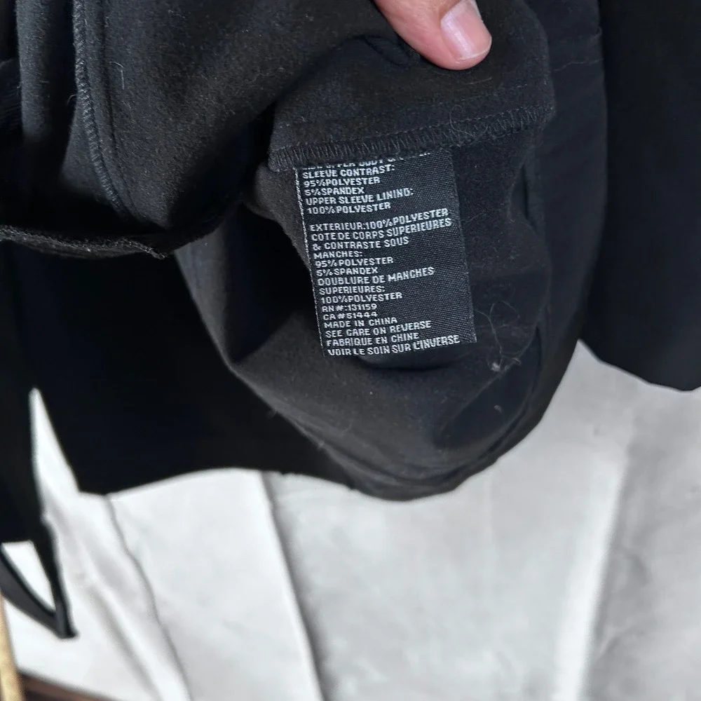 Sebby‎ Collection Black Water Resistant Windproof Belted Trench Coat Womens 1X